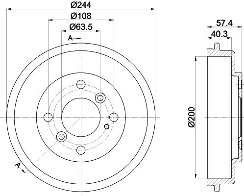 HELLA PAGID Piduritrummel 8DT 355 302-631